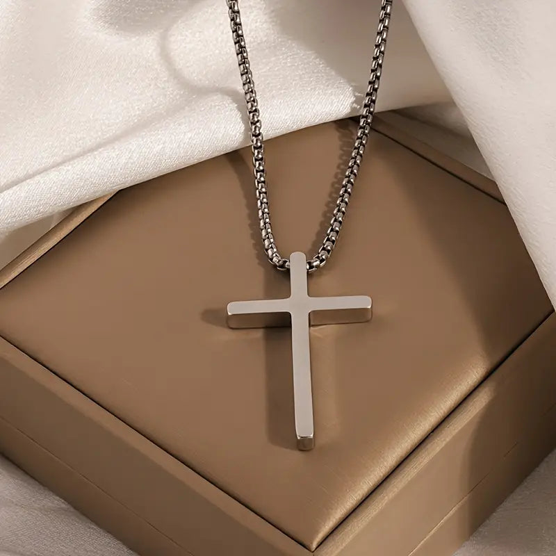 Men’s Stainless Steel Cross Pendant