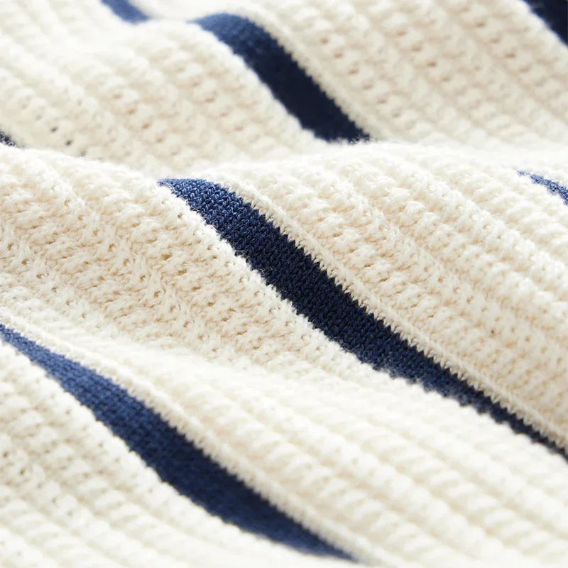 Men’s Retro Knit Striped Shirt