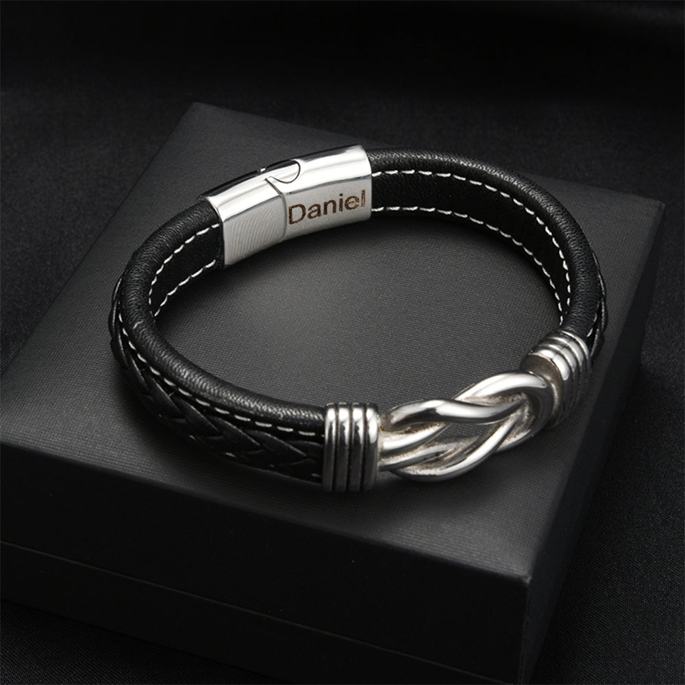 Personalized Infinity Bracelet – Engraved with Name