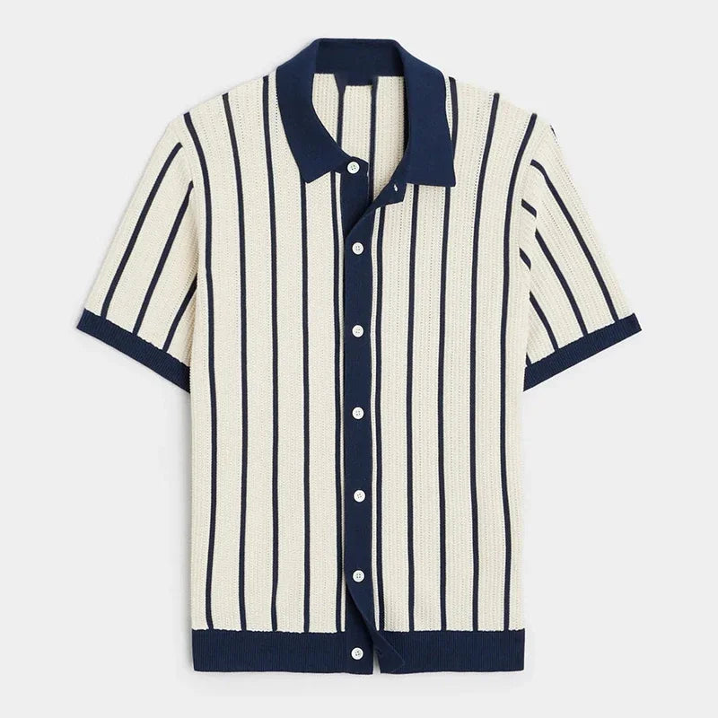 Men’s Retro Knit Striped Shirt