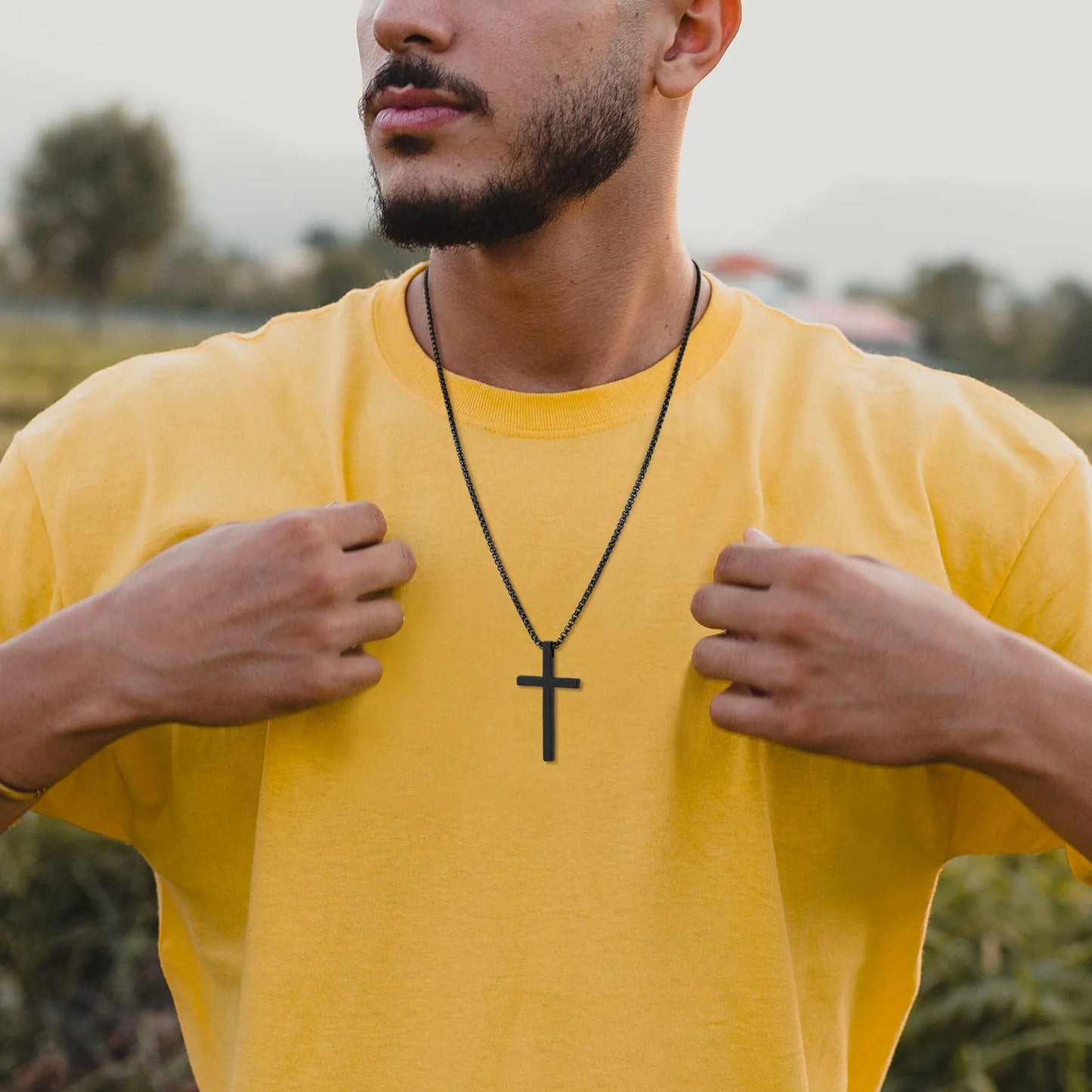 Men’s Stainless Steel Cross Pendant