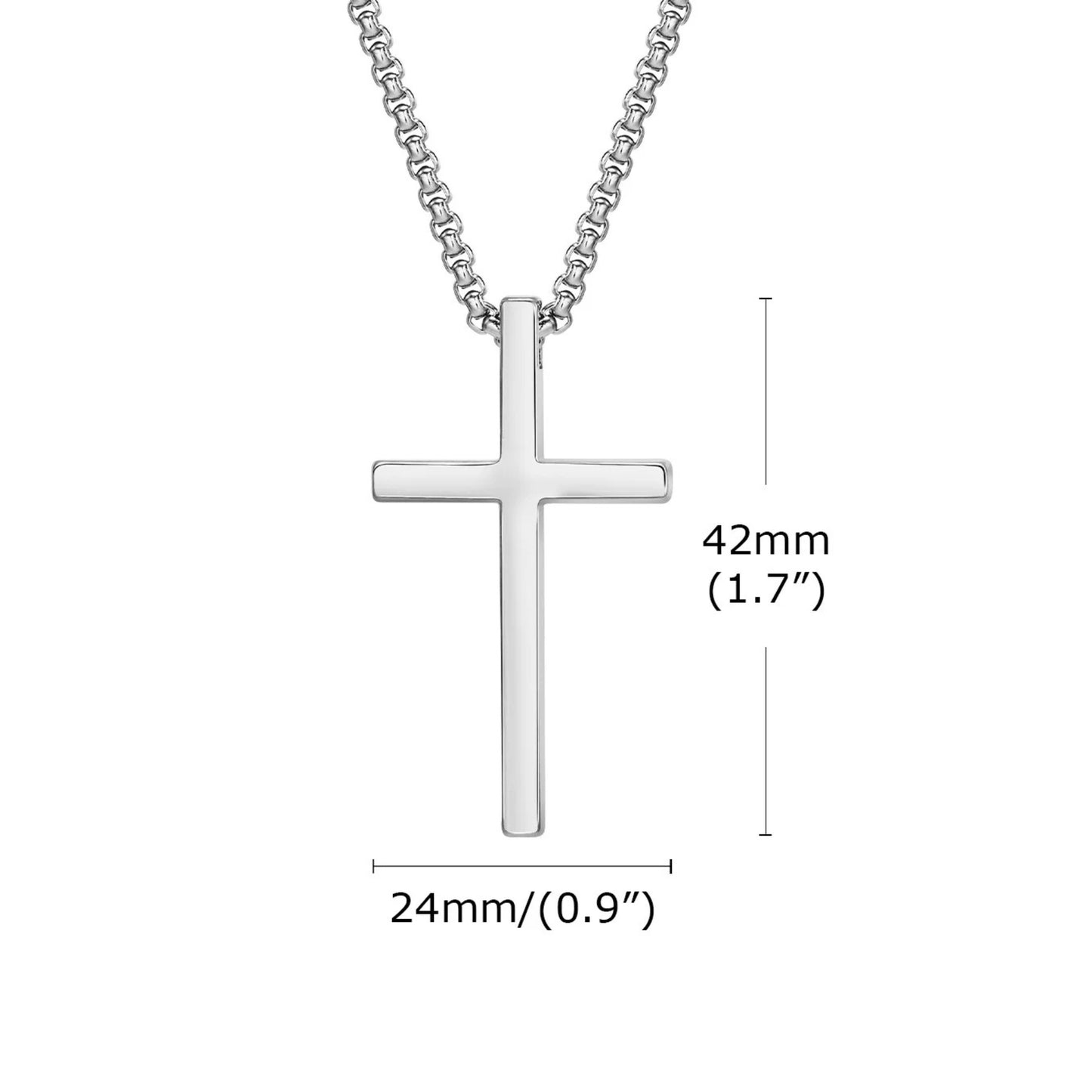 Men’s Stainless Steel Cross Pendant