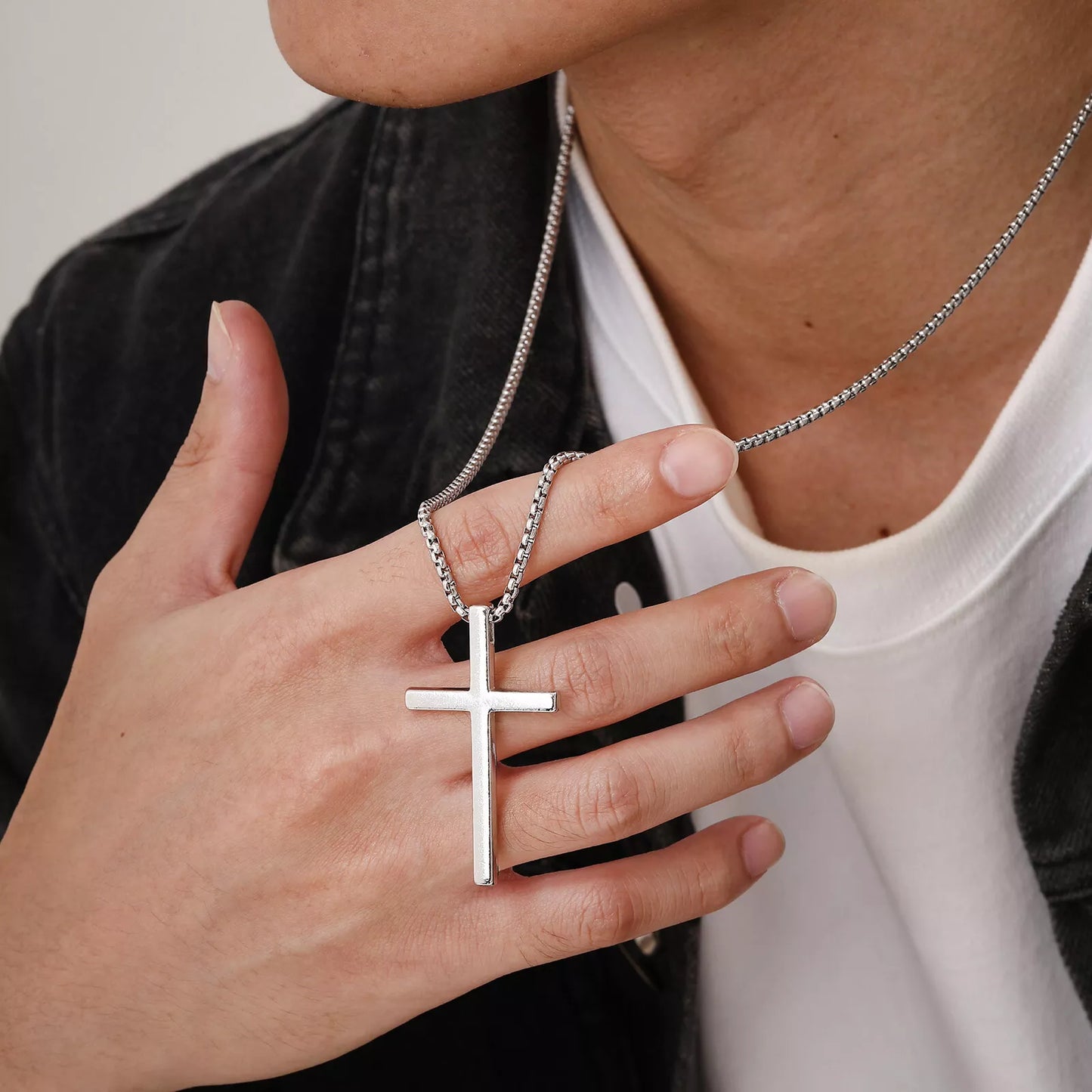 Men’s Stainless Steel Cross Pendant