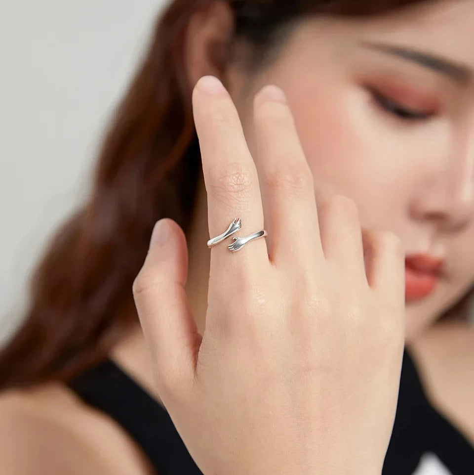 Faith Sterling Silver Adjustable Ring