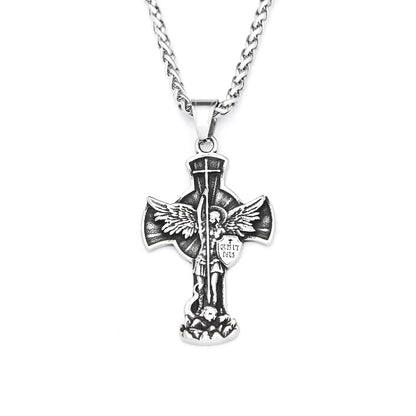 St. Michael Handcrafted Cross Necklase