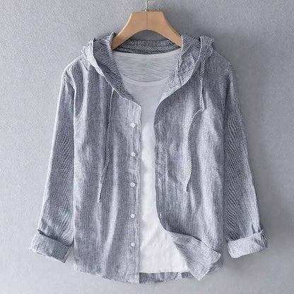 Sora Linen Hoodie Shirt