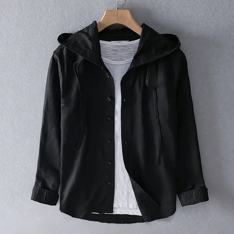 Sora Linen Hoodie Shirt
