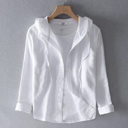 Sora Linen Hoodie Shirt